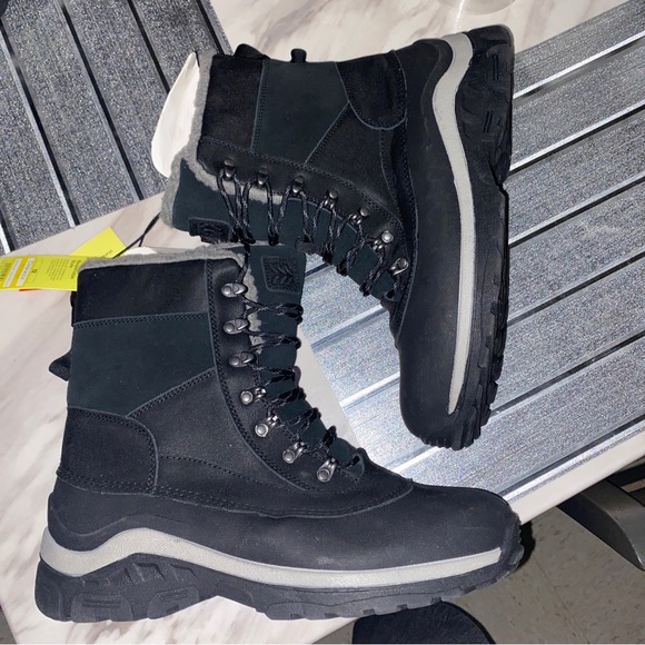 Men’s responsible winter boot, very worn and durable black size 12 - Picture 2 of 3